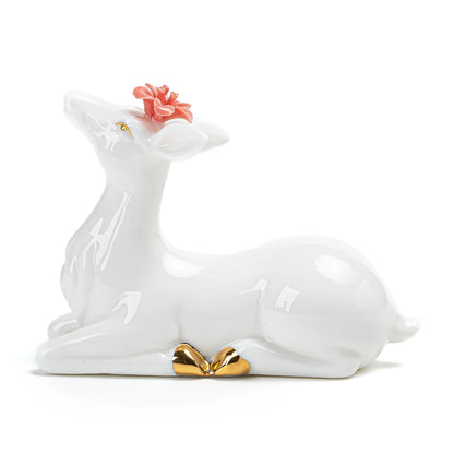 Floral Serenity Deer Teapet