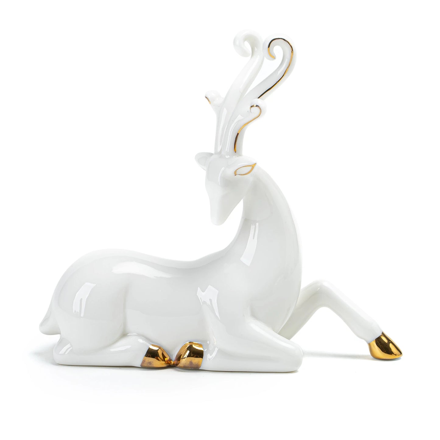 Elegant White Deer Teapets