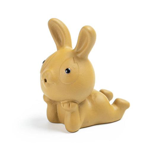 Adorable Rabbit Figurine Teapet Yellow