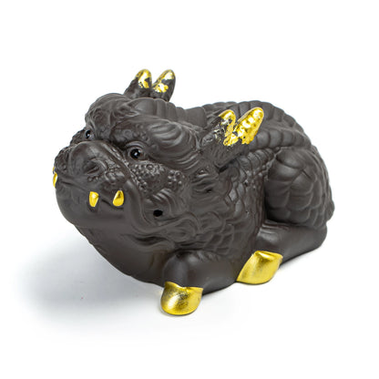 Lucky Golden Pixiu Black Teapet