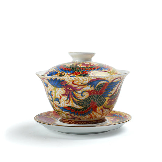 Porcelain Gongfu Tea Phoenix Gaiwan 115ml