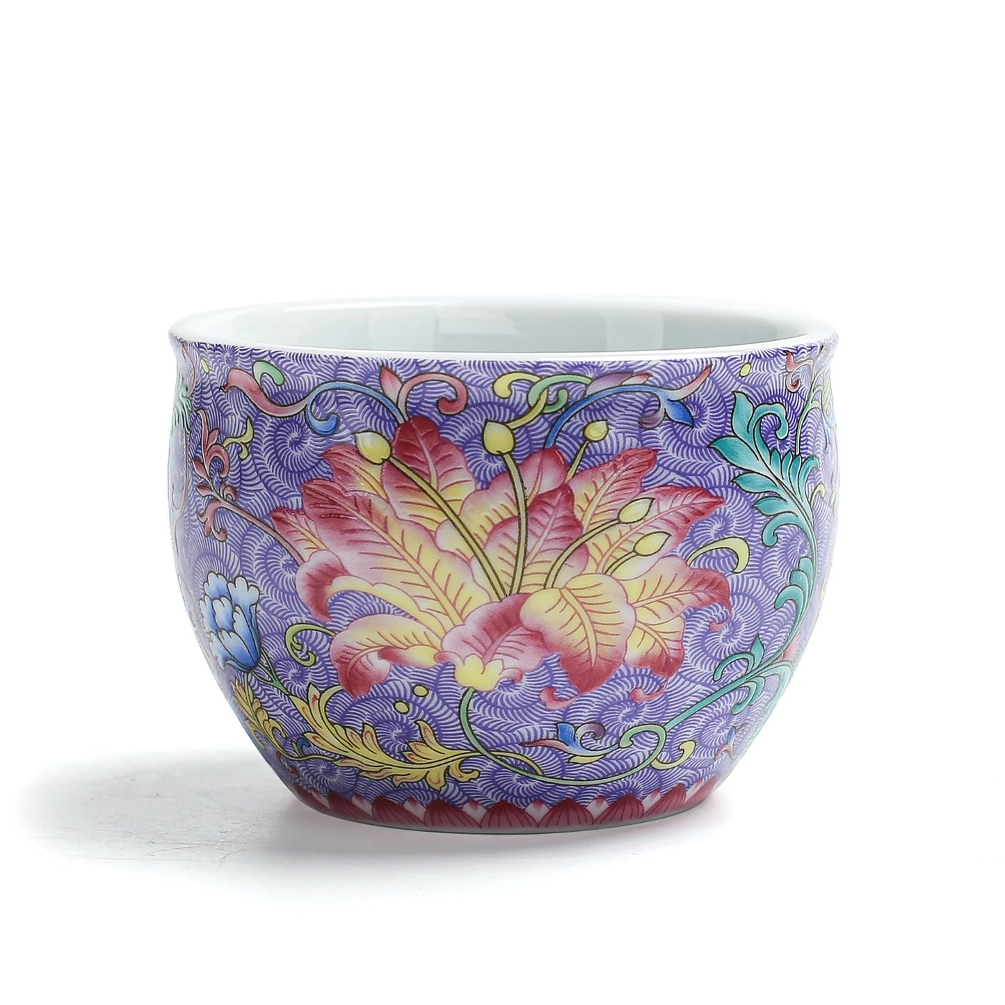 Porcelain Peony Teacup 125ml Purple