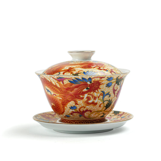 Porcelain Gongfu Tea Dragon Gaiwan 115ml