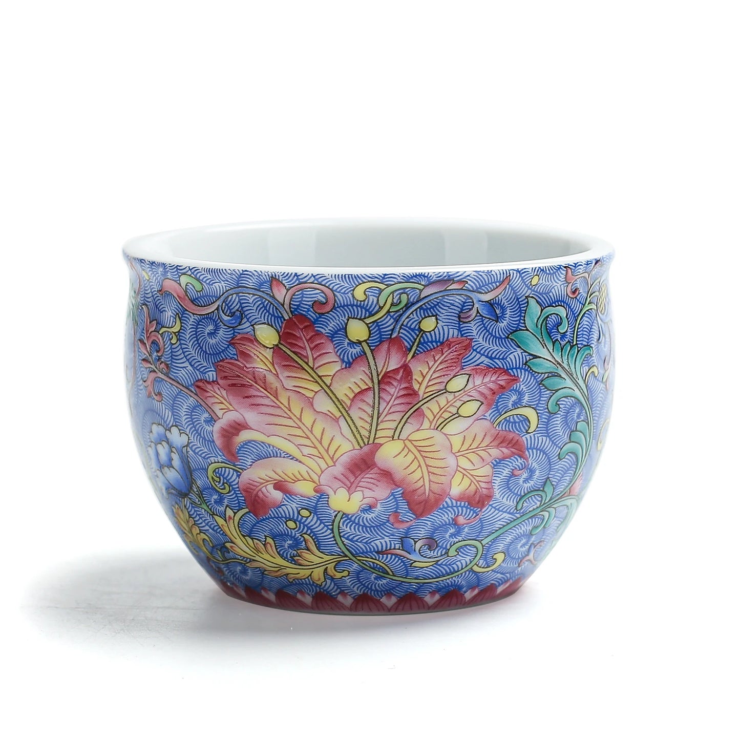 Porcelain Peony Teacup 125ml Blue