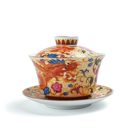 Porcelain Gongfu Tea Dragon Gaiwan 200ml