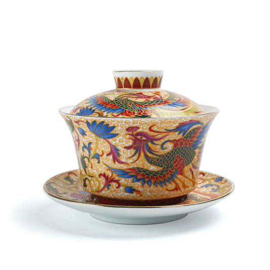 Porcelain Gongfu Tea Phoenix Gaiwan 200ml