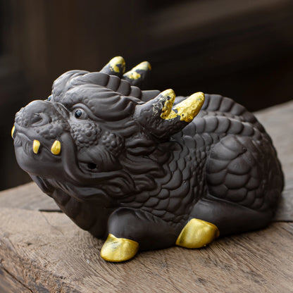 Lucky Golden Pixiu Black Teapet