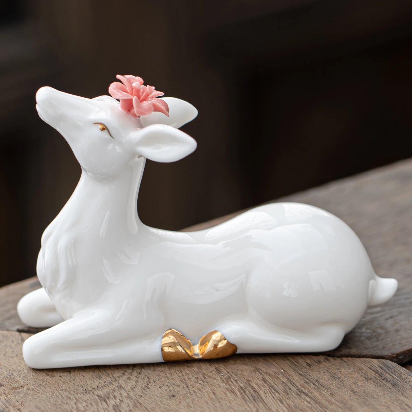 Floral Serenity Deer Teapet