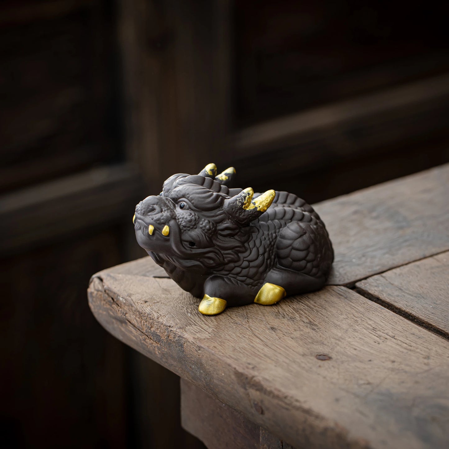 Lucky Golden Pixiu Black Teapet