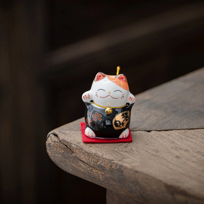 Lucky Maneki-Neko Black Teapet