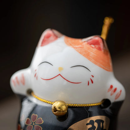 Lucky Maneki-Neko Black Teapet