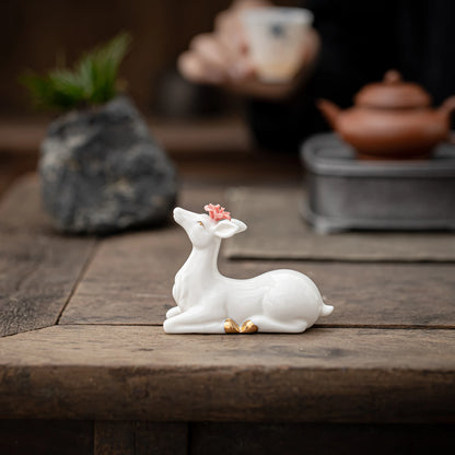 Floral Serenity Deer Teapet