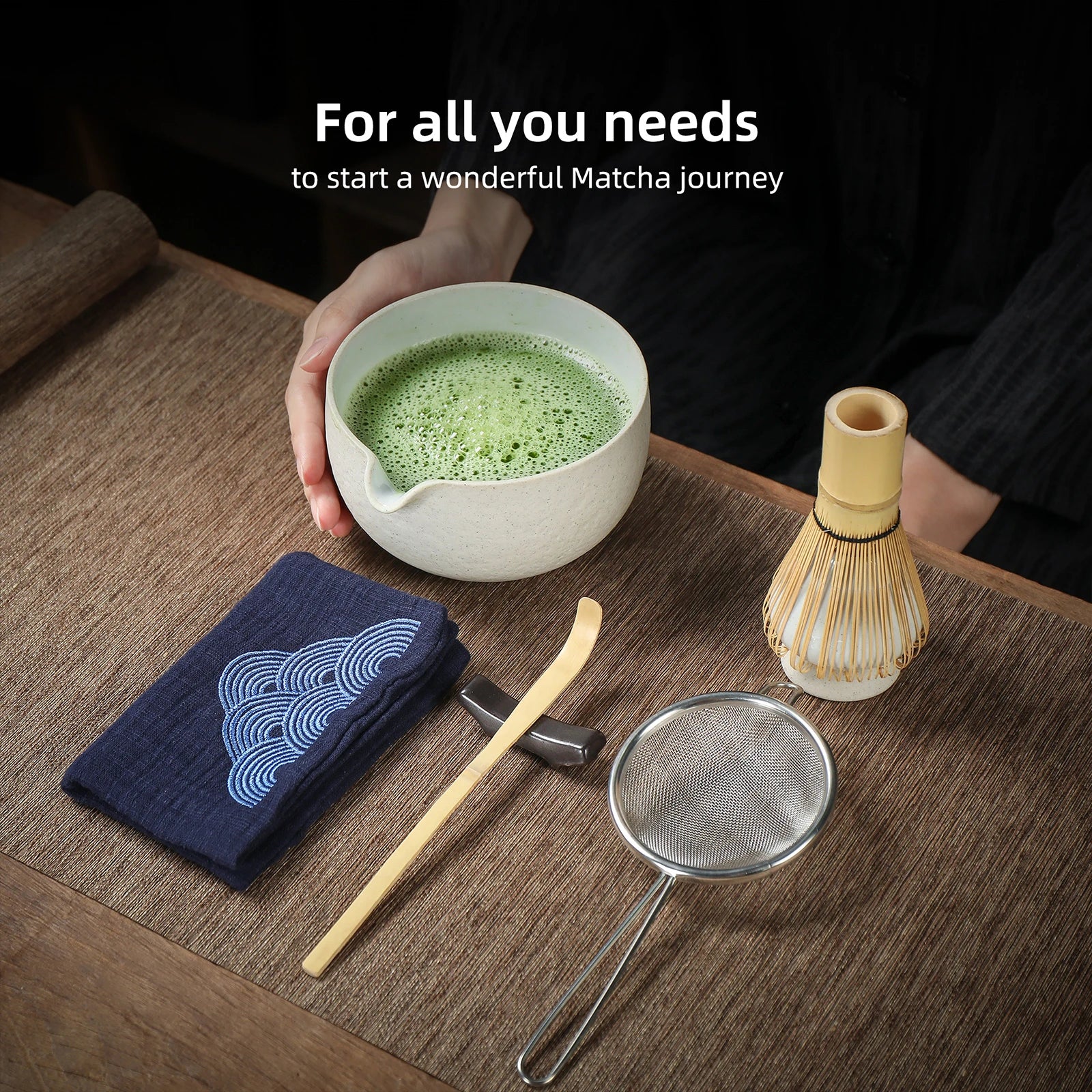 Japanese Matcha Ceremony Set N Series 7pcs/set Dusty