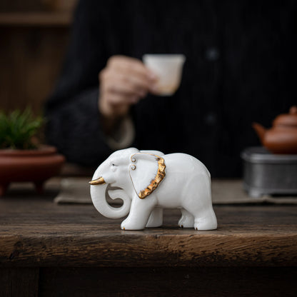 Graceful Elephant Figurine Teapets