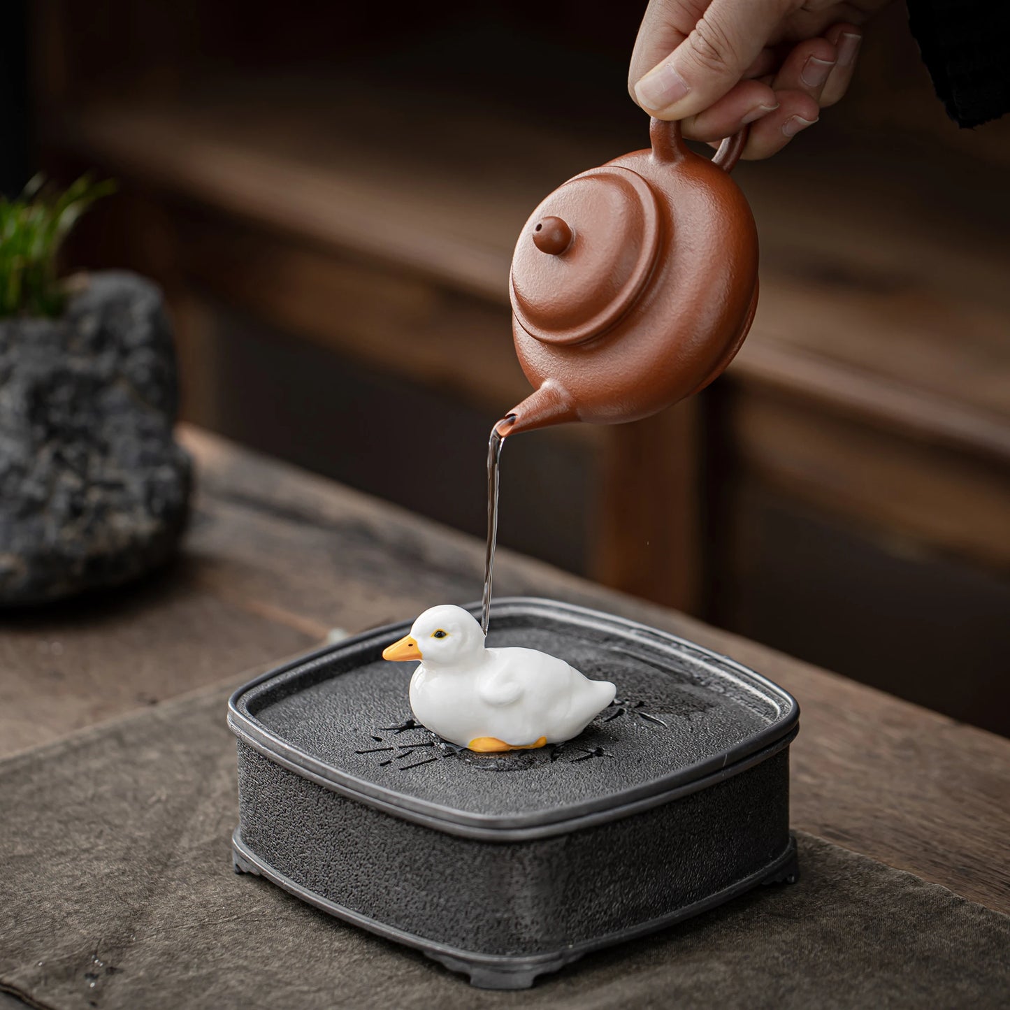 Cute Duck Figurine Teapet