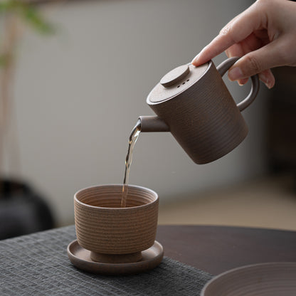 Rough Round clay teapot 160ml