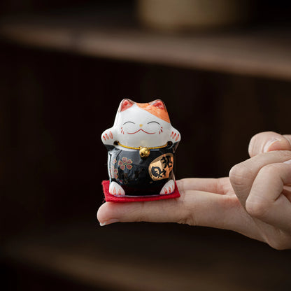 Lucky Maneki-Neko Black Teapet