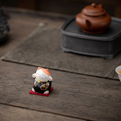 Lucky Maneki-Neko Black Teapet