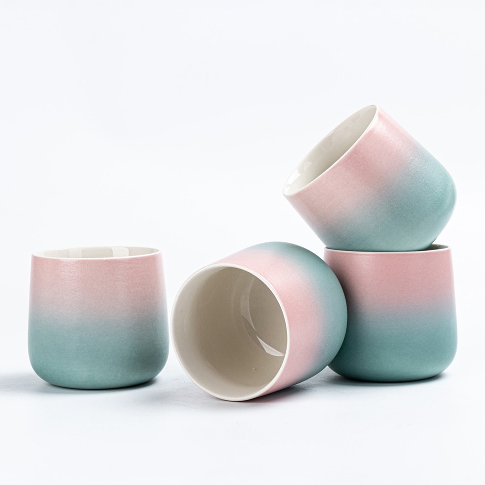 Ceramic Japanese Tea Cup Set 4pcs/set H Series Basic