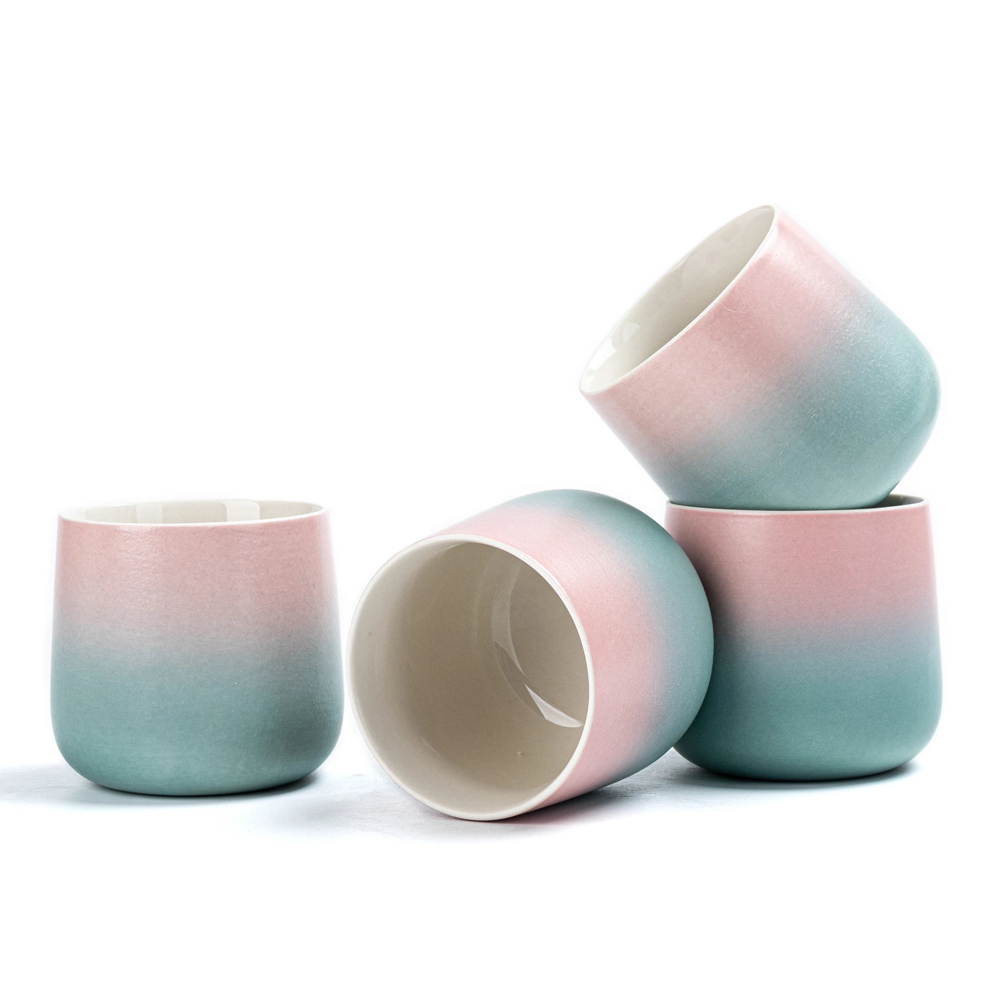 Ceramic Japanese Tea Cup Set 4pcs/set H Series Basic