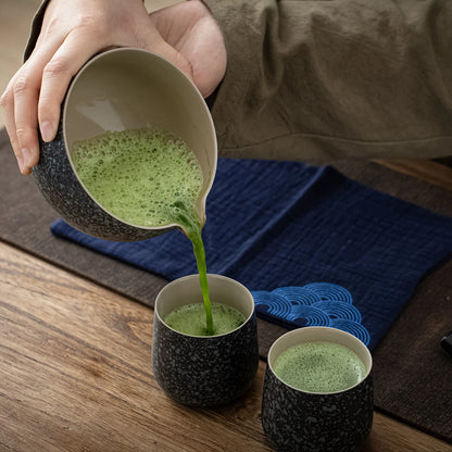 Japanese Matcha Cups 4 pcs Set Obsidian