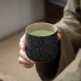 Ceramic Japanese Tea Cup Set 4pcs/set H Series Obsidian