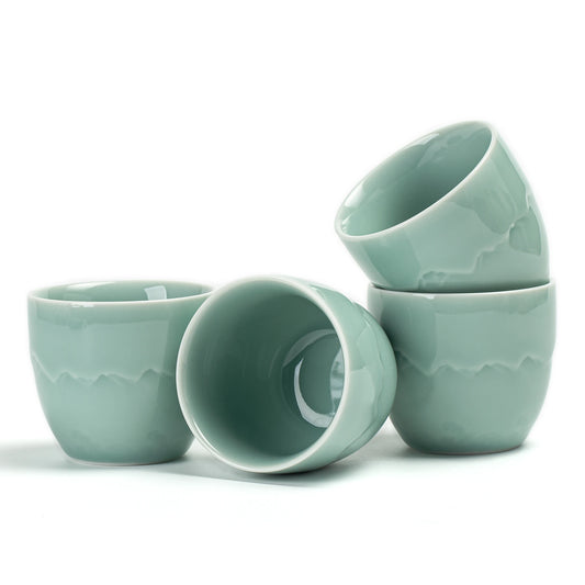 Japanese Tea Cups 4 pcs Set Jade