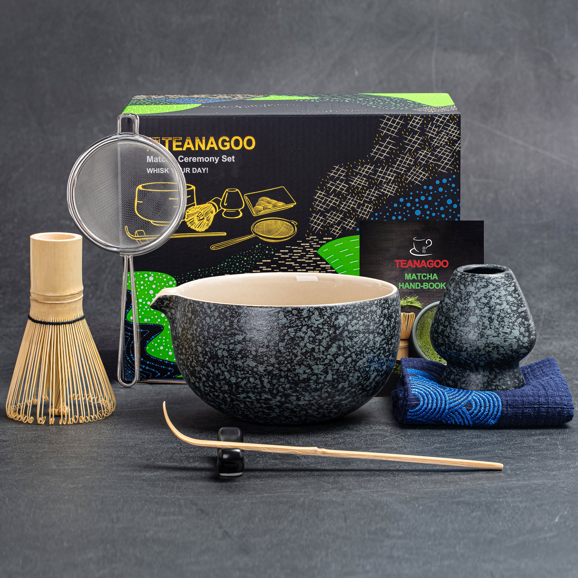 Japanese Matcha Ceremony Set N Series 7pcs/set Obsidian