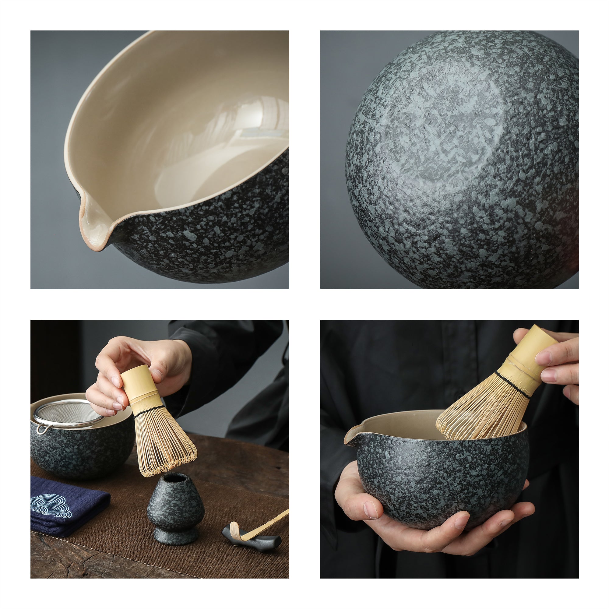 Japanese Matcha Ceremony Set N Series 7pcs/set Obsidian