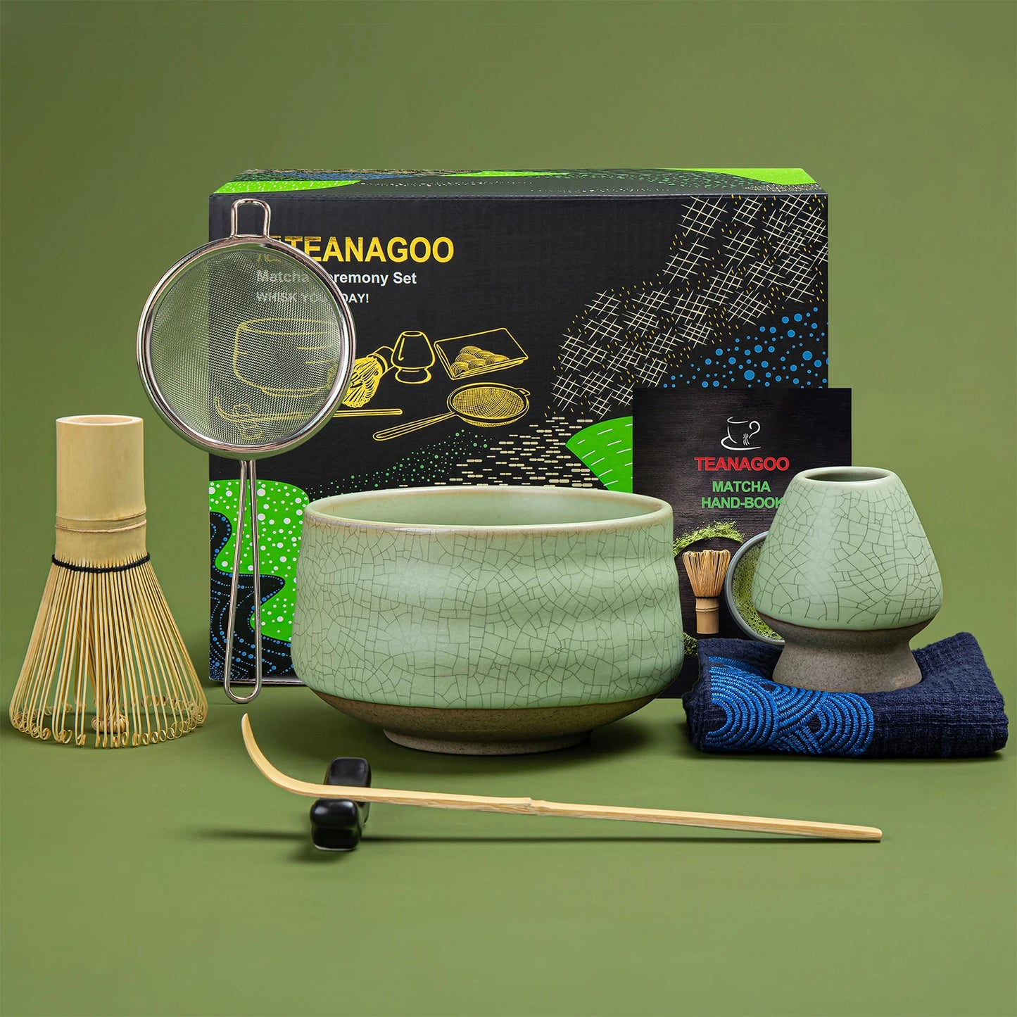 Matcha Ceremony Beginner Set Green Web