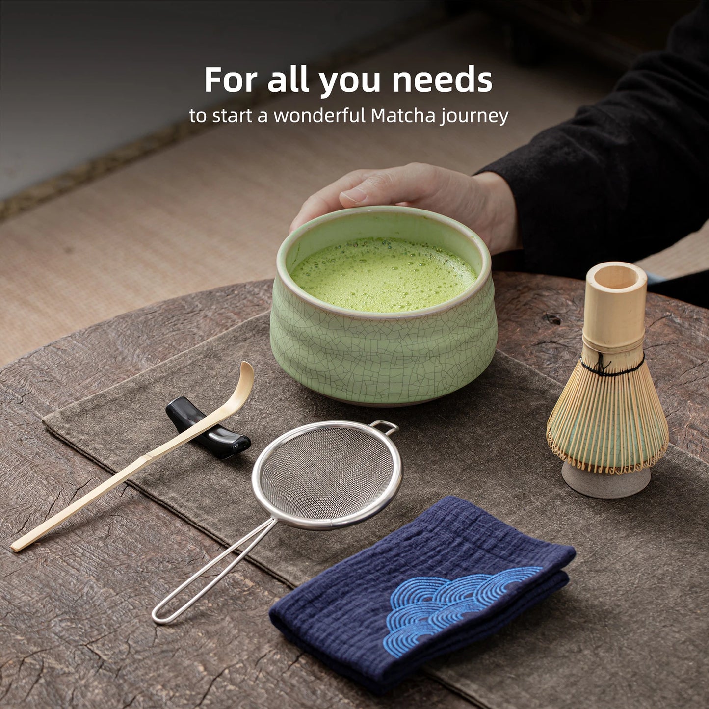 Matcha Ceremony Beginner Set Green Web