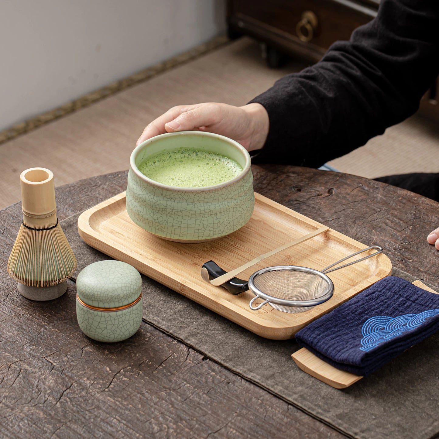 Matcha Ceremony Advenced Matcha Set Green Web