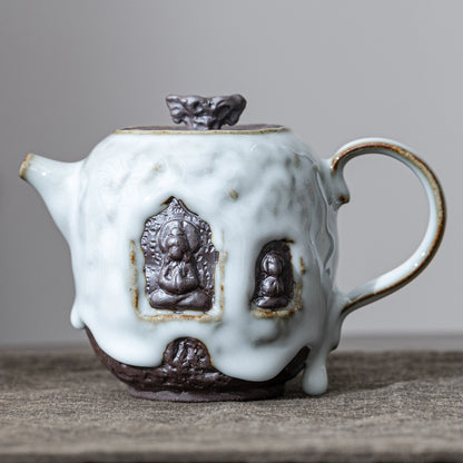 Dunhuang ZEN Tea Pot Pearl Drip Glaze 200ml