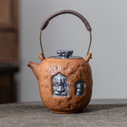 Dunhuang Bridge Handle ZEN Teapot Earth Tone 200ml