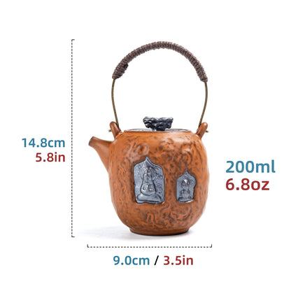 Dunhuang Bridge Handle ZEN Teapot Earth Tone 200ml