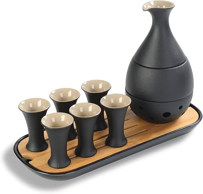 Traditional Japanese Sake Set Regular Set Obsidian