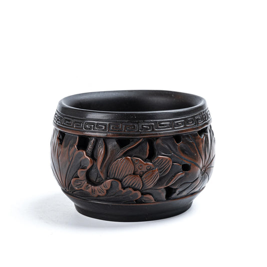 Lotus Fretwork Teacup,120ml /4.1oz