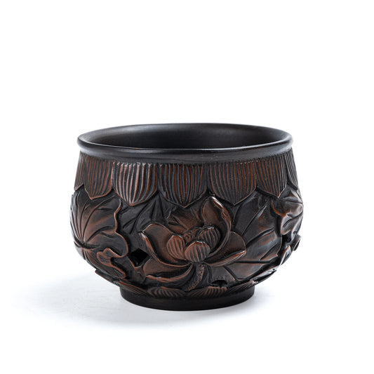 Lotus Fretwork Teacup,150ml /5.1oz