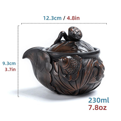 Dual-Fish Teapot,230ml /7.8oz