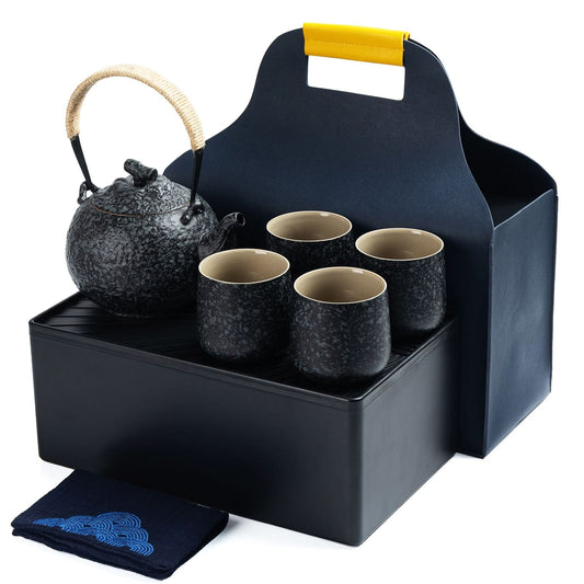 Complete Japanese Tea Set Travel Set Obsidian