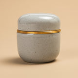 Handmade Celadon Ceramic Tea Caddy for Matcha Powder X Series Dusty