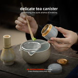 Handmade Celadon Ceramic Tea Caddy for Matcha Powder X Series Dusty