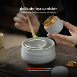 Handmade Celadon Ceramic Tea Caddy for Matcha Powder X Series Light Color