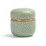 Handmade Celadon Ceramic Tea Caddy for Matcha Powder X Series Light Color