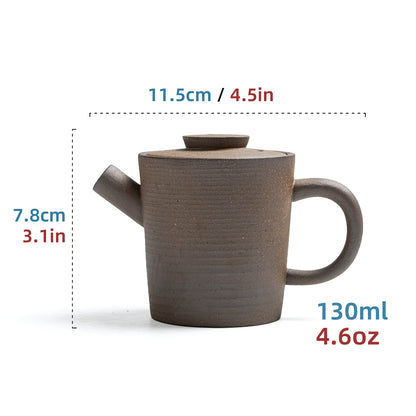 Rough Round clay teapot 160ml