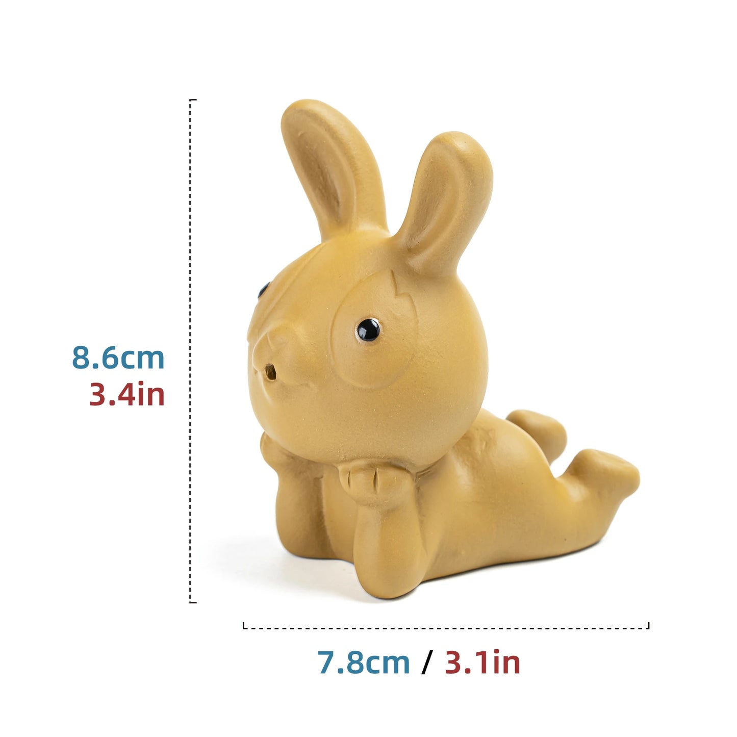 Adorable Rabbit Figurine Teapet Yellow