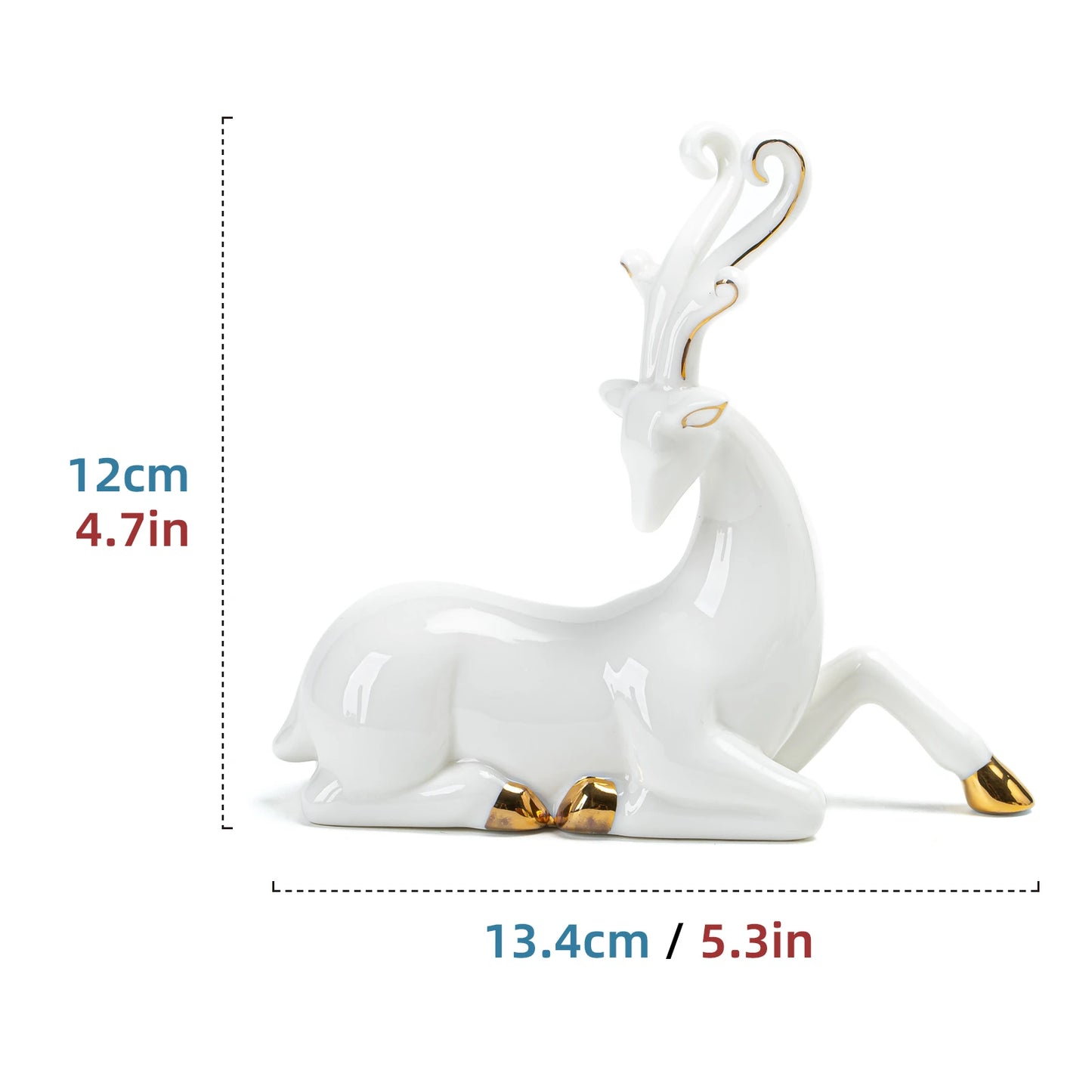 Elegant White Deer Teapets