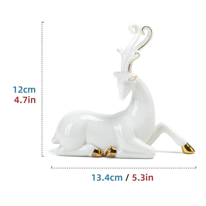 Elegant White Deer Teapets