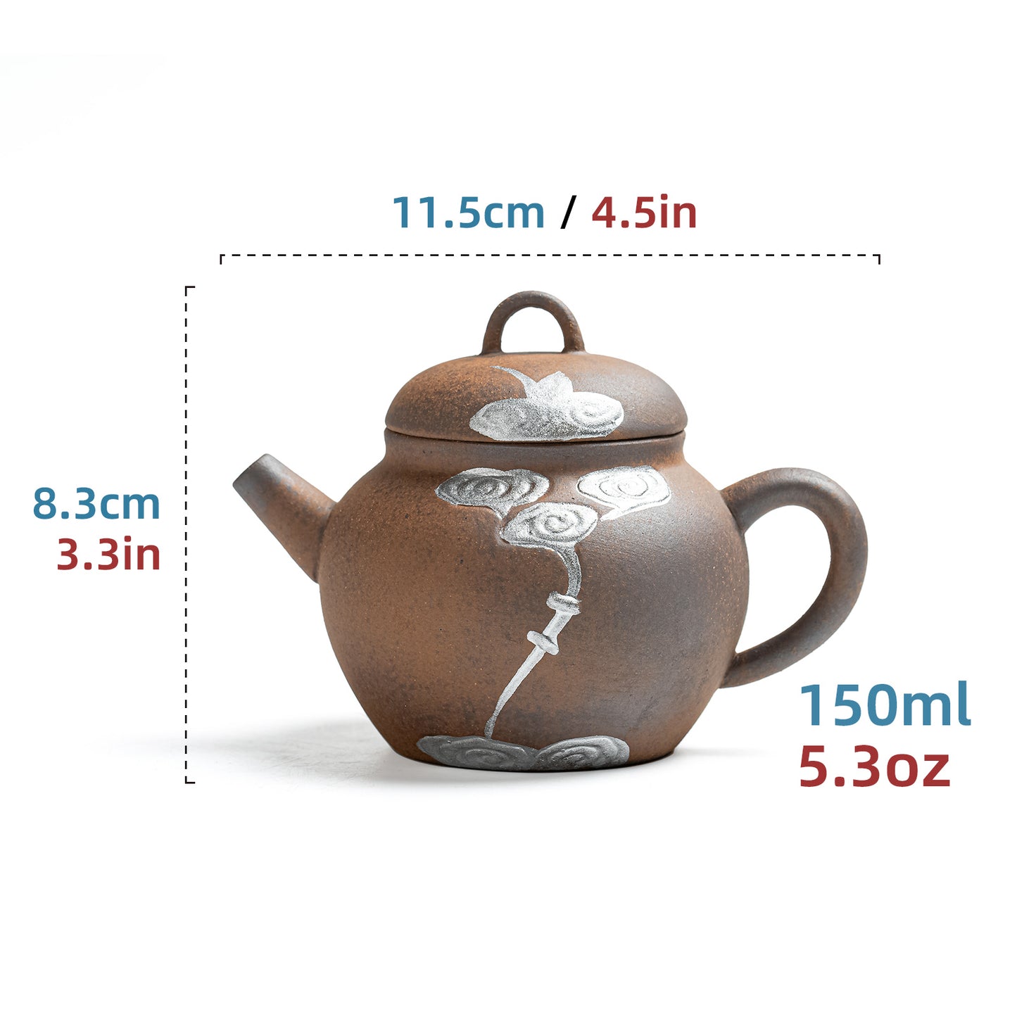 Silver Round Cloud teapot 150ml