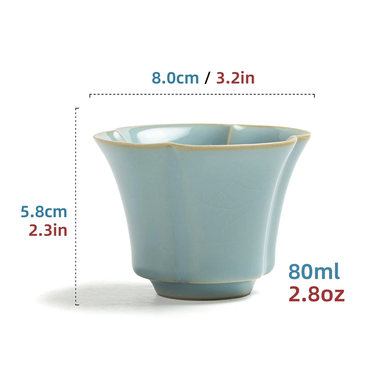 Azure Elegance Tea Cup 80ml